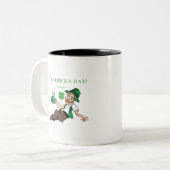 St. Patrick's Funny Drink Iers Tweekleurige Koffiemok (Voorkant links)