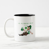 St. Patrick's Funny Drink Iers Tweekleurige Koffiemok (Links)