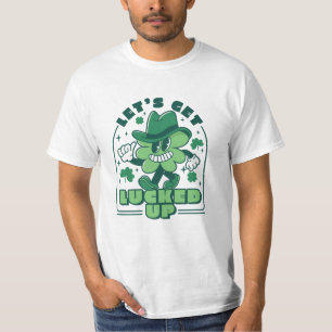 St. Patricks Funny Shamrock Let's's die op T- T-shirt