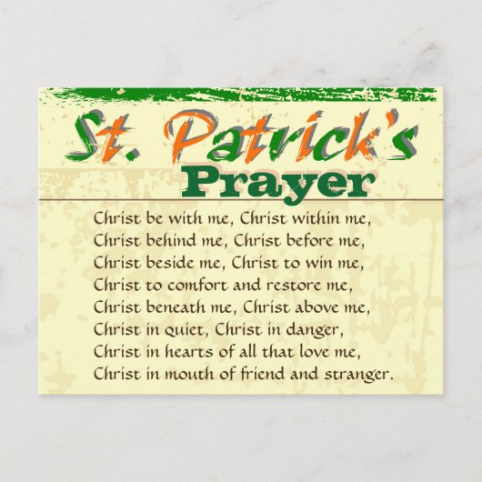 St. Patrick's gebed, Christus in me Briefkaart (Voorkant)