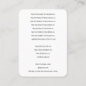 St. Patricks Gebed Voor De Gelovigen Gebedenkaart Visitekaartje (Achterkant)