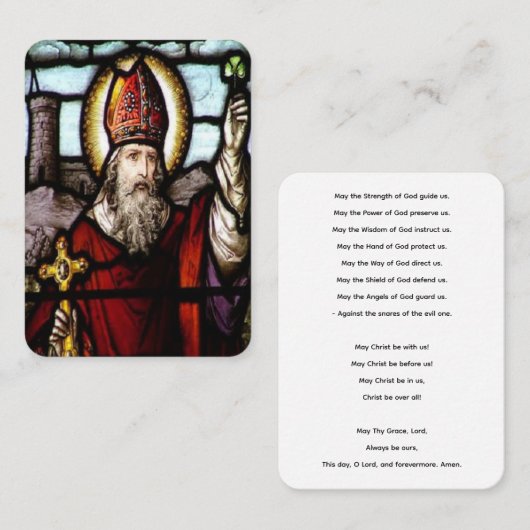 St. Patricks Gebed Voor De Gelovigen Gebedenkaart Visitekaartje (Voorkant / Achterkant)