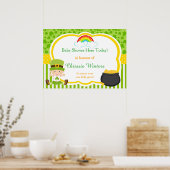 St Patricks Girl Baby shower Poster (Keuken)