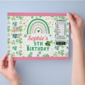 St Patrick's Girl Birthday Party Chip Bag Wrapper Flyer (Hand)