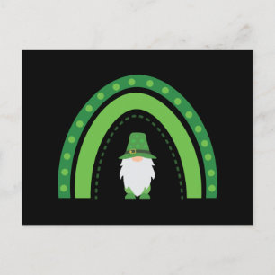 St. Patricks Gnome en Rainbow Briefkaart