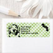 St Patricks Golden Retriever Silhouette - Corona Etiket (Insitu)