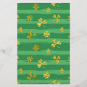 st patricks golden shamrocks briefpapier (Voorkant)