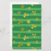 st patricks golden shamrocks briefpapier (Voorkant / Achterkant)
