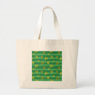 st patricks golden shamrocks grote tote bag