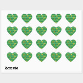 st patricks golden shamrocks hart sticker (Vel)