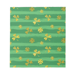 st patricks golden shamrocks notitieblok