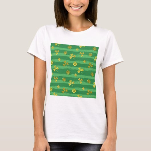 st patricks golden shamrocks t-shirt (Voorkant)