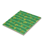 st patricks golden shamrocks tegeltje (Zijkant)