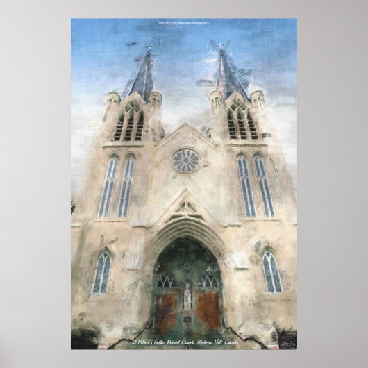 St Patrick's Gothic Revival Church Painting Poster (Voorkant)