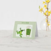 St. Patrick's Green Beer and Frog card Kaart (Gele Bloem)