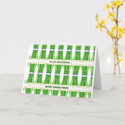 St. Patrick's Green Beer Pattern Kaart (Gele Bloem)
