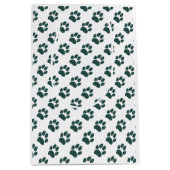 St. Patrick's Green Paw Print Medium Cadeauzakje (Voorkant)