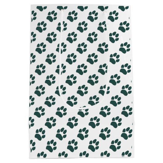 St. Patrick's Green Paw Print Medium Cadeauzakje (Achterkant)