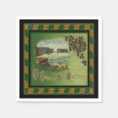 St. Patrick's Greetings Celtic Knot Border Napkins Servet (Voorkant)