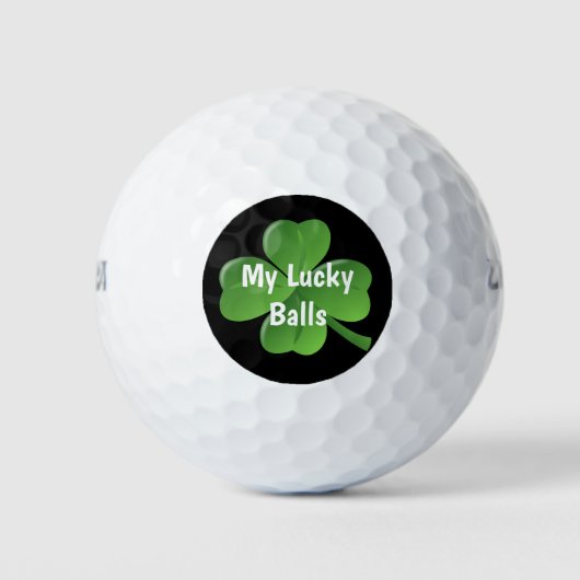 St Patricks Groene Klaver Funny Golfballen (Voorkant)