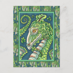 ST. PATRICK'S GROENE SHAMROCK DRAGON, IERSE FANTAS BRIEFKAART