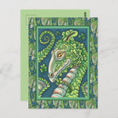 ST. PATRICK'S GROENE SHAMROCK DRAGON, IERSE FANTAS BRIEFKAART (Voorkant / Achterkant)