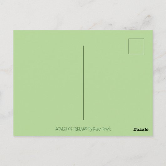 ST. PATRICK'S GROENE SHAMROCK DRAGON, IERSE FANTAS BRIEFKAART (Achterkant)