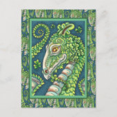 ST. PATRICK'S GROENE SHAMROCK DRAGON, IERSE FANTAS BRIEFKAART (Voorkant)