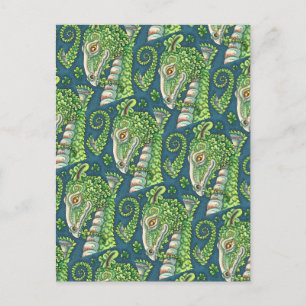 ST. PATRICK'S GROENE SHAMROCK DRAGON, IERSE FANTAS BRIEFKAART