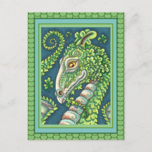 ST. PATRICK'S GROENE SHAMROCK DRAGON, IERSE FANTAS BRIEFKAART
