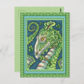 ST. PATRICK'S GROENE SHAMROCK DRAGON, IERSE FANTAS BRIEFKAART (Voorkant / Achterkant)