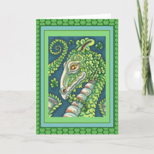 ST. PATRICK'S GROENE SHAMROCK DRAGON, IERSE FANTAS FEESTDAGEN KAART