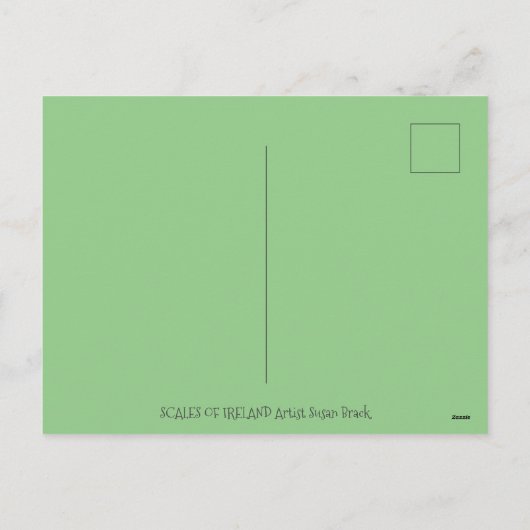 ST. PATRICK'S GROENE SHAMROCK DRAGON, IERSE FANTAS FEESTDAGENKAART (Achterkant)