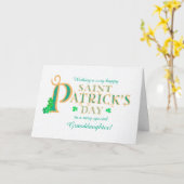 St Patrick's groet kleindochter Shamrocks Kaart (Gele Bloem)