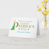 St Patrick's groet van verre shamrocks Kaart (Gele Bloem)