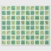 St. Patrick's Hand Drawn Icons ID635 Cadeaupapier (Vlak)
