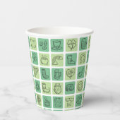 St. Patrick's Hand Drawn Icons ID635 Papieren Bekers (Voorkant)