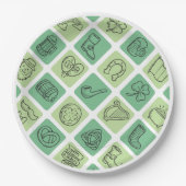 St. Patrick's Hand Drawn Icons ID635 Papieren Bordje (Voorkant)