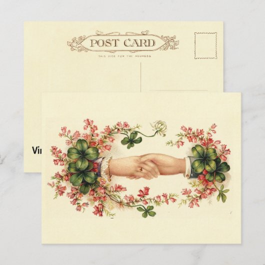 St. Patrick's handdruk Briefkaart (Voorkant / Achterkant)