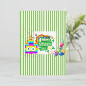 St. Patrick's Happy Birthday Uitnodiging (Staand voorkant)