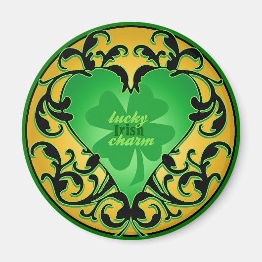 St. Patrick's Heart Lucky Charm Magneet (Voorkant)