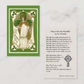 St. Patrick's Heilige Kaart met mooie gebeden Visitekaartje (Voorkant / Achterkant)