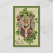 St. Patrick's Heilige Kaart Shamrocks Bishop Visitekaartje (Voorkant)