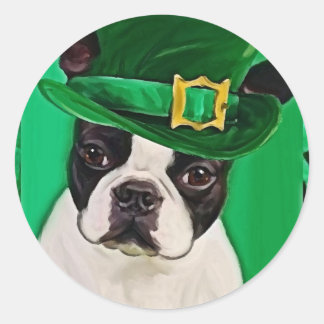 St Patrick's hond Ronde Sticker