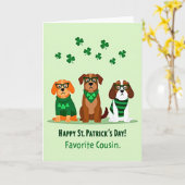 St Patricks Honden Neef Kaart (Gele Bloem)
