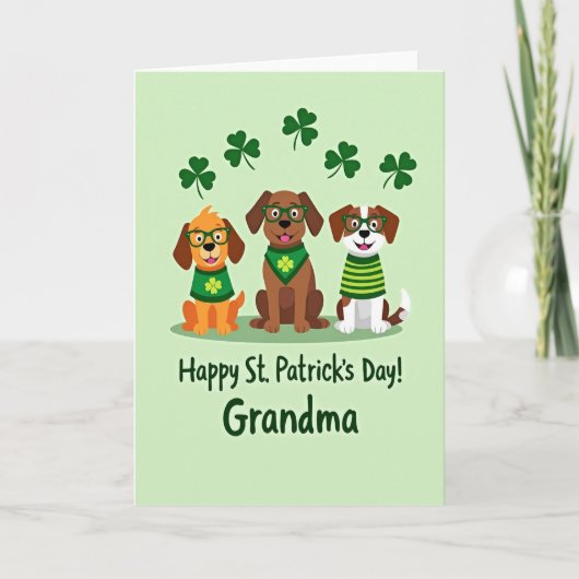 St Patricks Honden Oma Kaart (Voorkant)
