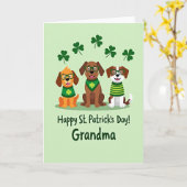 St Patricks Honden Oma Kaart (Gele Bloem)