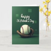 St. Patrick's honkbalkaart Kaart (Gele Bloem)