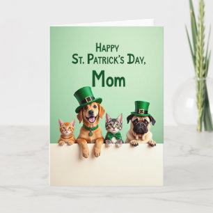 St Patricks Huisdieren Moeder Kaart