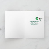 St. Patrick's Hummingbirds Feestdagen Kaart (Binnen)